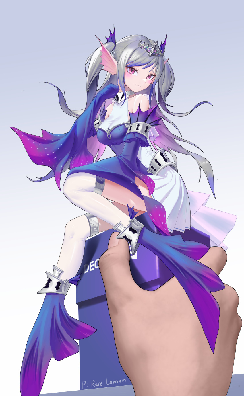 1girl, absurdres, artist_name, bare_shoulders, blush, breasts, closed_mouth, collarbone