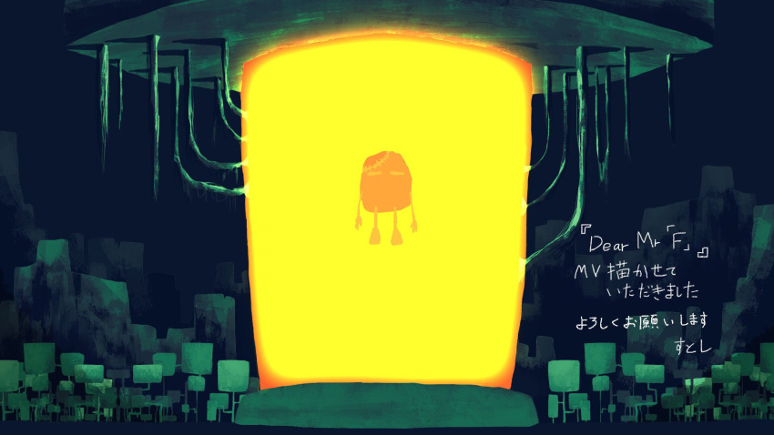 cable, closed_eyes, color_contrast, commentary_request, dear._mr_f_(zutomayo), franken_(zutomayo), green_theme, highres