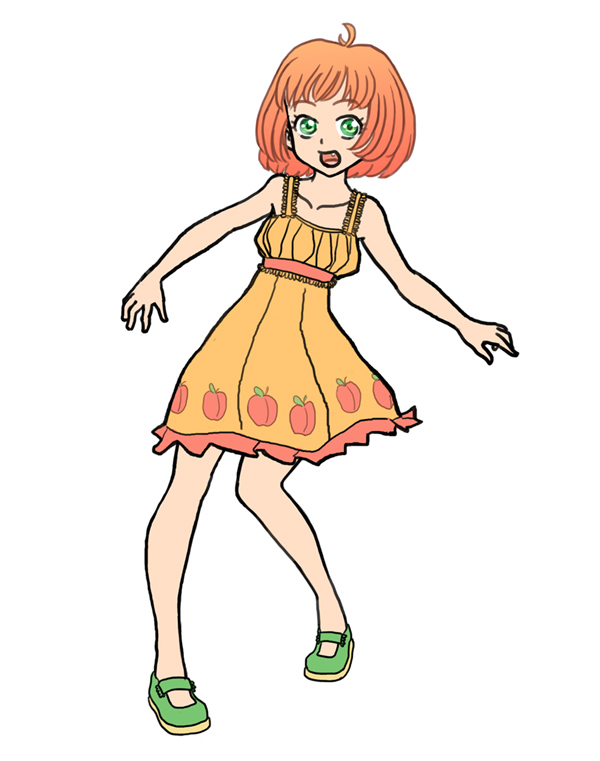 green_eyes, hair, momo-tan, orange_hair, radio_momoiro, rd, short, smile