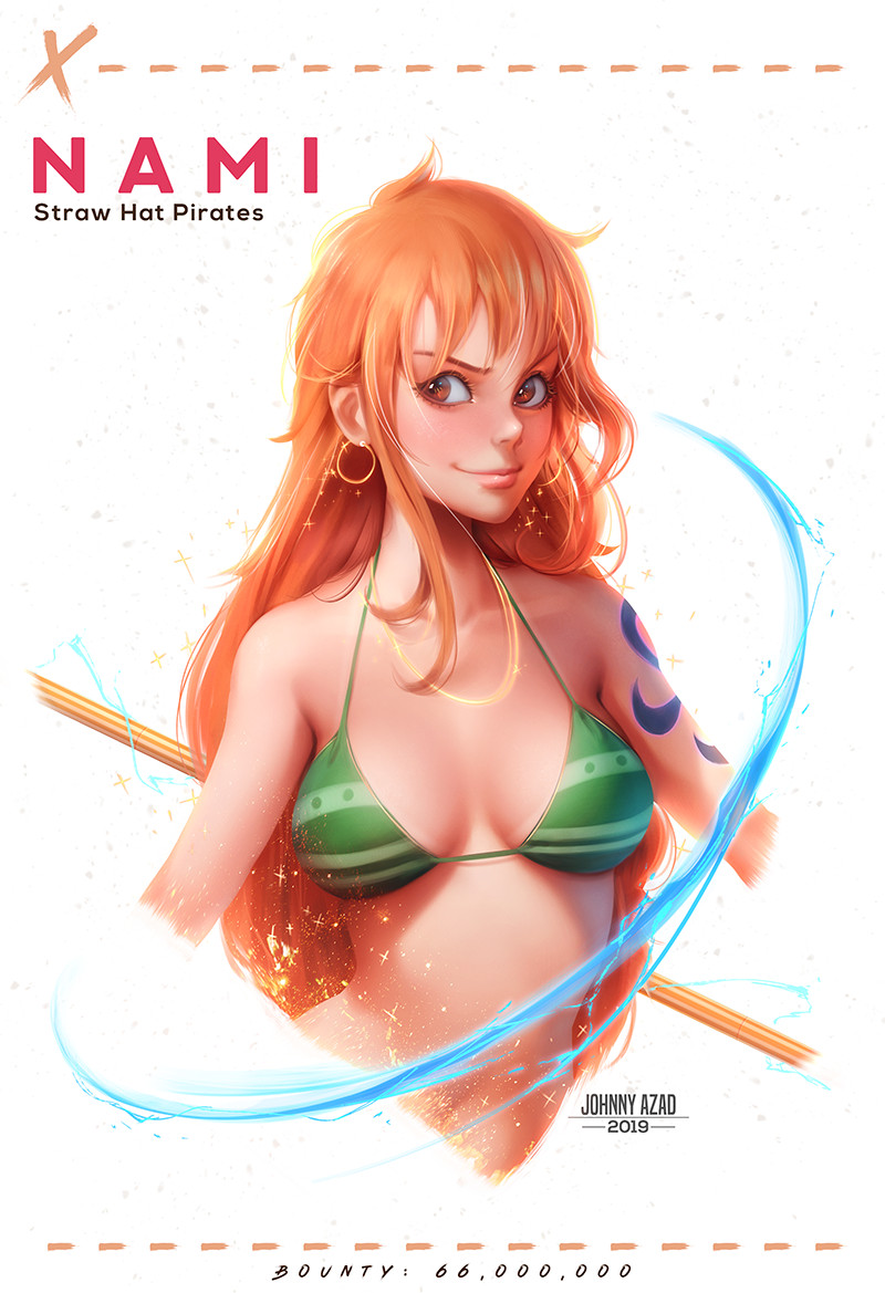 1girl, 2019, arm_tattoo, artist_name, bare_shoulders, bikini, bikini_top_only, character_name