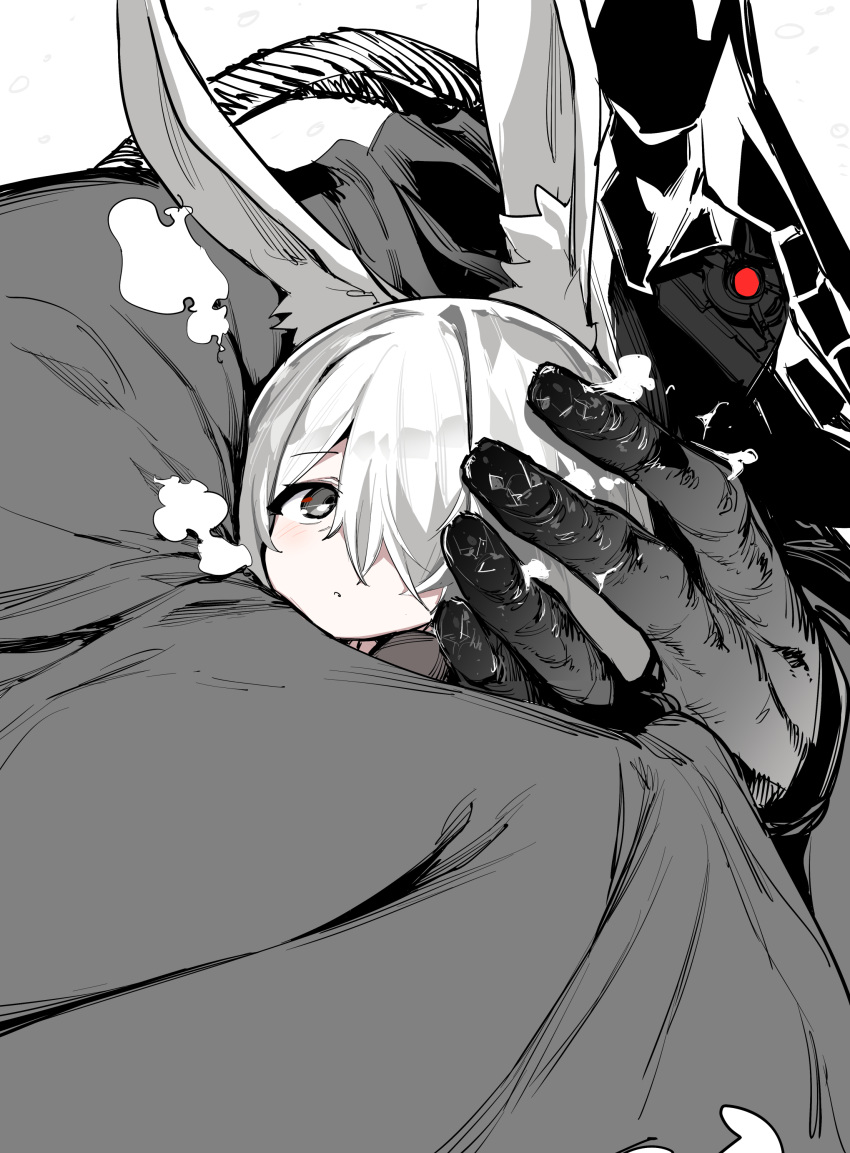 1boy, 1girl, absurdres, animal_ear_fluff, animal_ears, arknights, coat, commentary_request