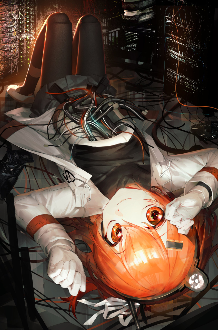 1girl, a.i._voice, absurdres, adachi_rei, android, artificial_eye, belt, belt_pouch