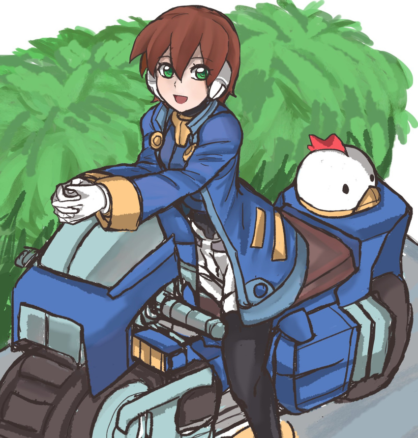 1girl, aile_(mega_man_zx), black_bodysuit, blue_coat, blue_jacket, bodysuit, bodysuit_under_clothes, brown_hair