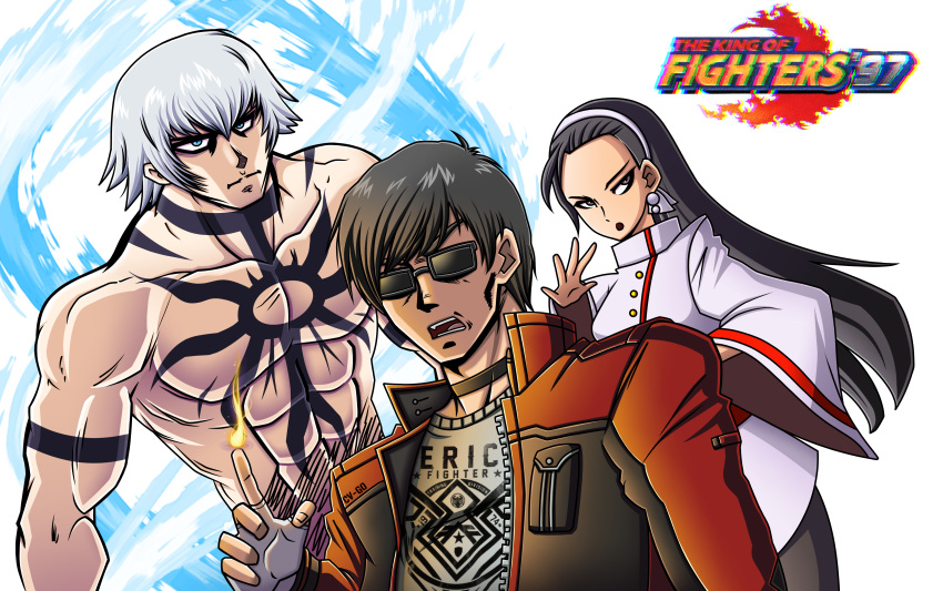 bloodrivals, chris_hollway, kagura_chizuru, original_character, orochi_(kof), the_king_of_fighters