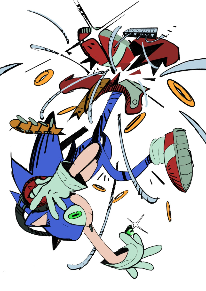 1boy, arm_up, broken_guitar, closed_mouth, electric_guitar, furry, furry_male, gloves