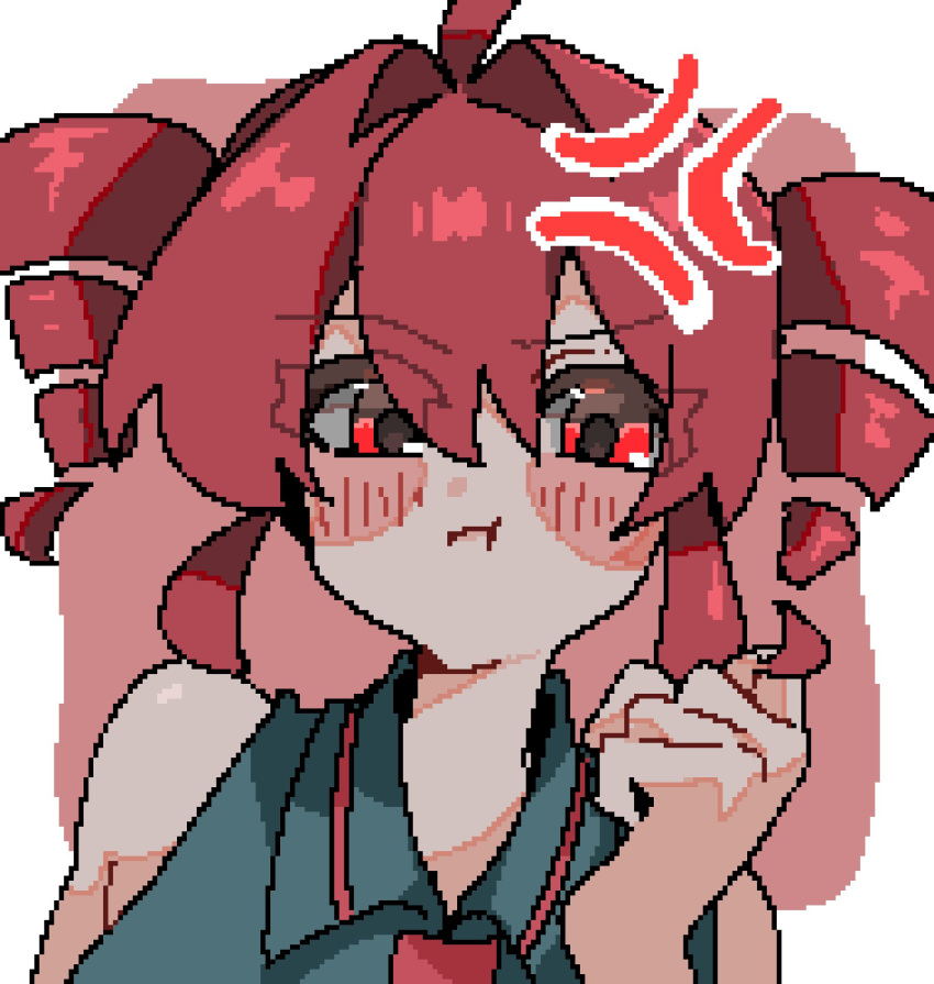 1girl, :t, ahoge, anger_vein, angry, bare_shoulders, black_footwear, blush