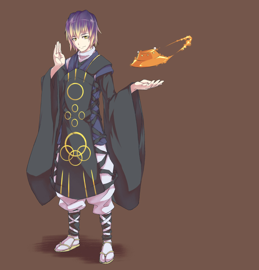 artist_request, genderswap, gespenst_8492, gradient_hair, highres, hijiri_byakuren, hijiri_myouren, male, multicolored_hair, muraji_(gespenst), pyonta, touhou