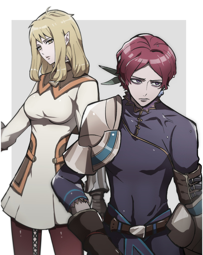 1boy, 1girl, bags_under_eyes, blonde_hair, breasts, clenched_teeth, drag-on_dragoon, drag-on_dragoon_2