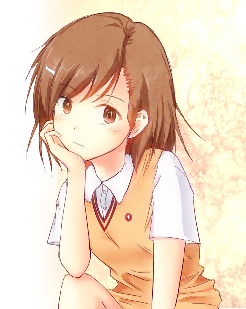 brown_hair, kishi, misaka_mikoto, miyazakit, school_uniform, short_hair, sweater_vest, to_aru_kagaku_no_railgun, to_aru_majutsu_no_index