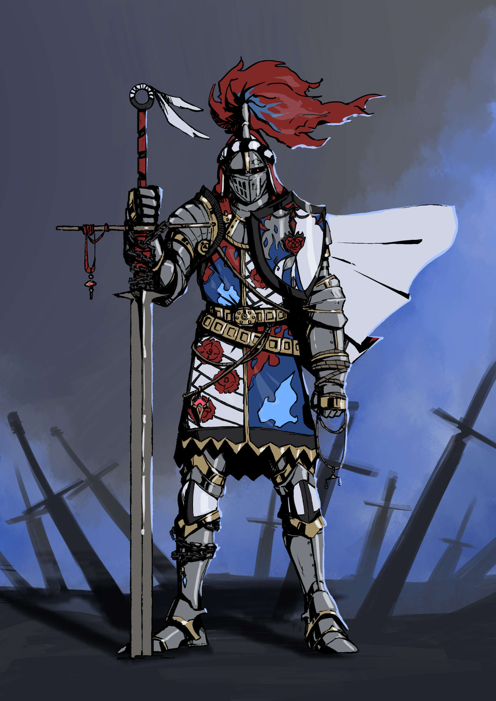 armor, breastplate, couter, cuirass, cuisses, elizabeth_rose_bloodflame, faulds, feaurievladskov