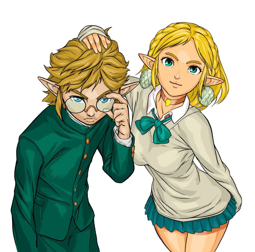 1boy, 1girl, ayase_momo, ayase_momo_(cosplay), blonde_hair, blue_eyes, cosplay, couple