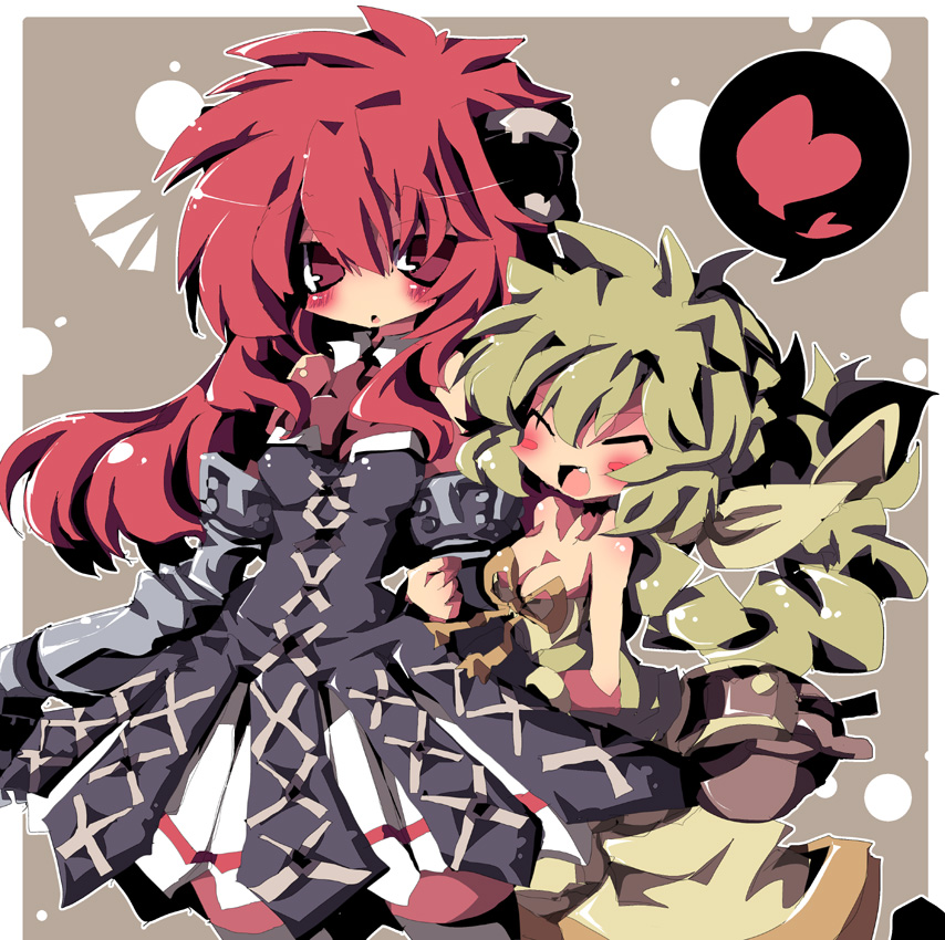 bag, blonde_hair, blush, braid, dango_mushi, dress, ginny_knights, hair_ribbon