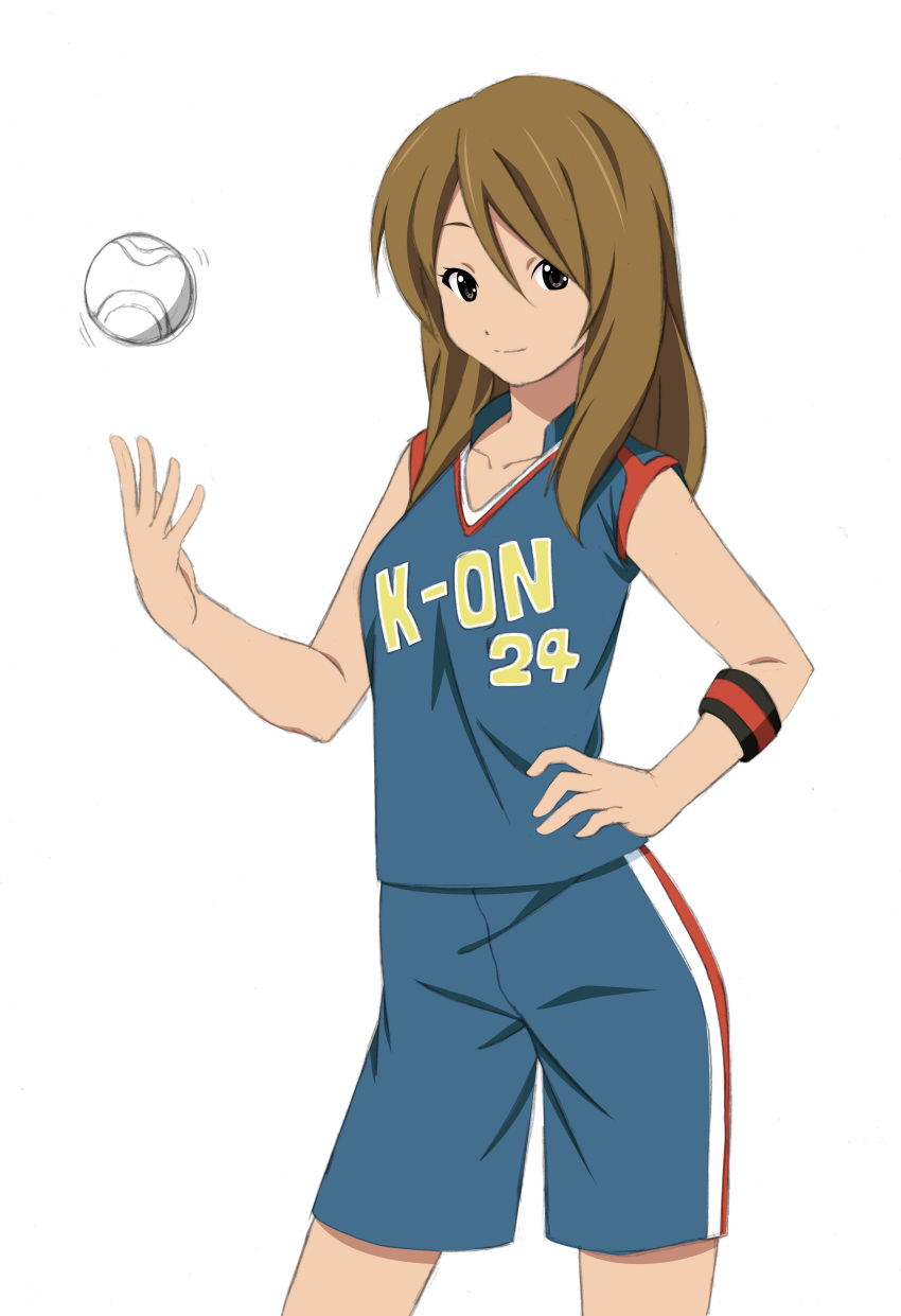 absurdres, baseball, brown_eyes, brown_hair, extra, fukuoka_katsumi, highres, k-on!, long_hair, softball, softball_uniform, solo, tachibana_himeko