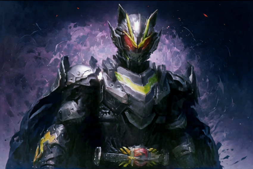 1boy, absurdres, animal_ears, armor, black_armor, black_bodysuit, bodysuit, bujinsword_buckle