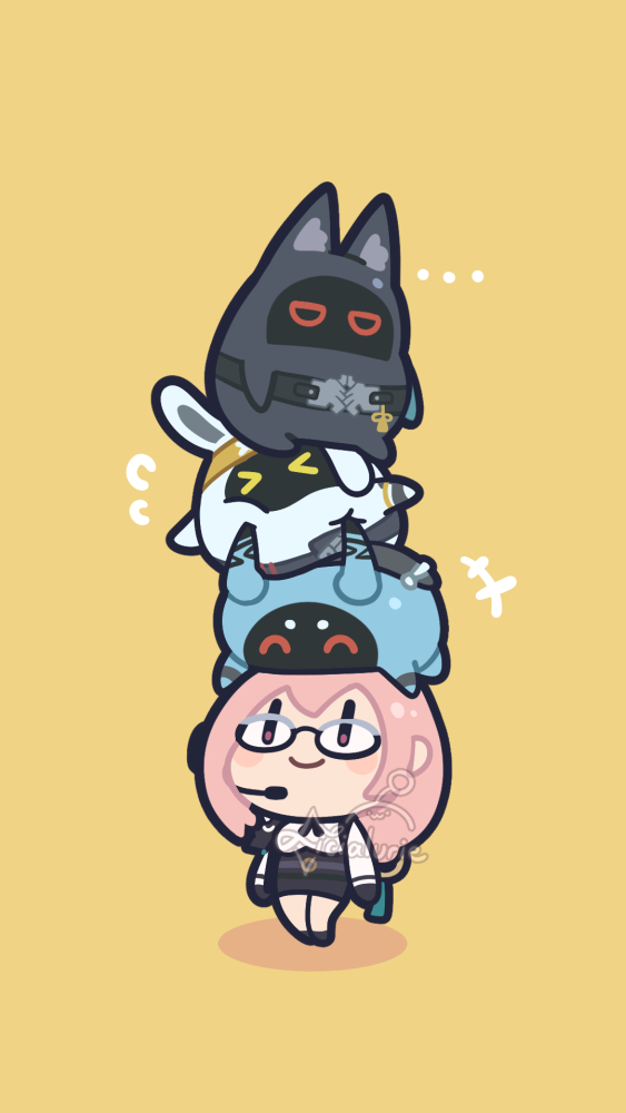 >_<, +++, ..., 1boy, 3girls, ^_^, artist_name, asaba_harumasa