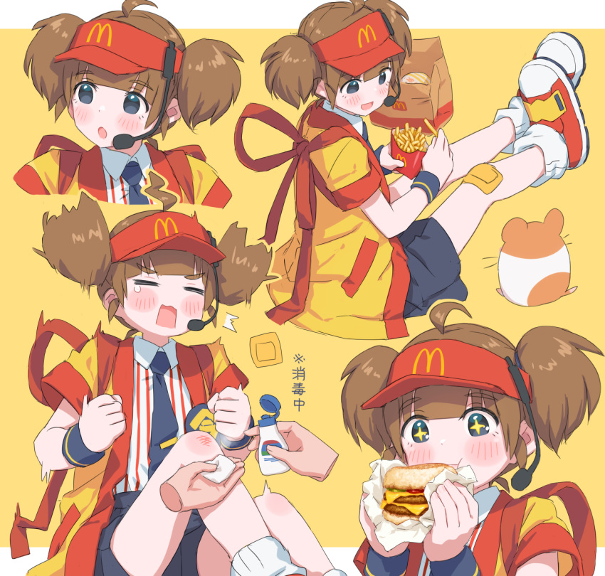 1girl, :d, :o, :t, ^^^, ahoge, back_bow, bag