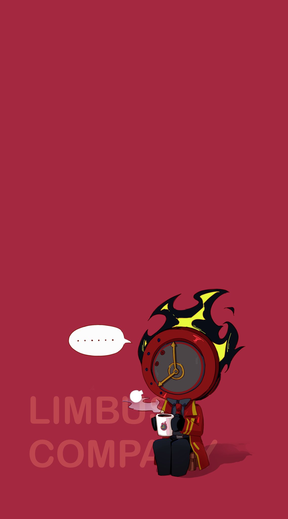 1other, arthas, black_pants, black_shirt, clock, coat, collared_shirt, cup
