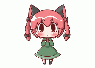 :3, animal_ears, animated, animated_gif, blush, bow, braid, cat_ears
