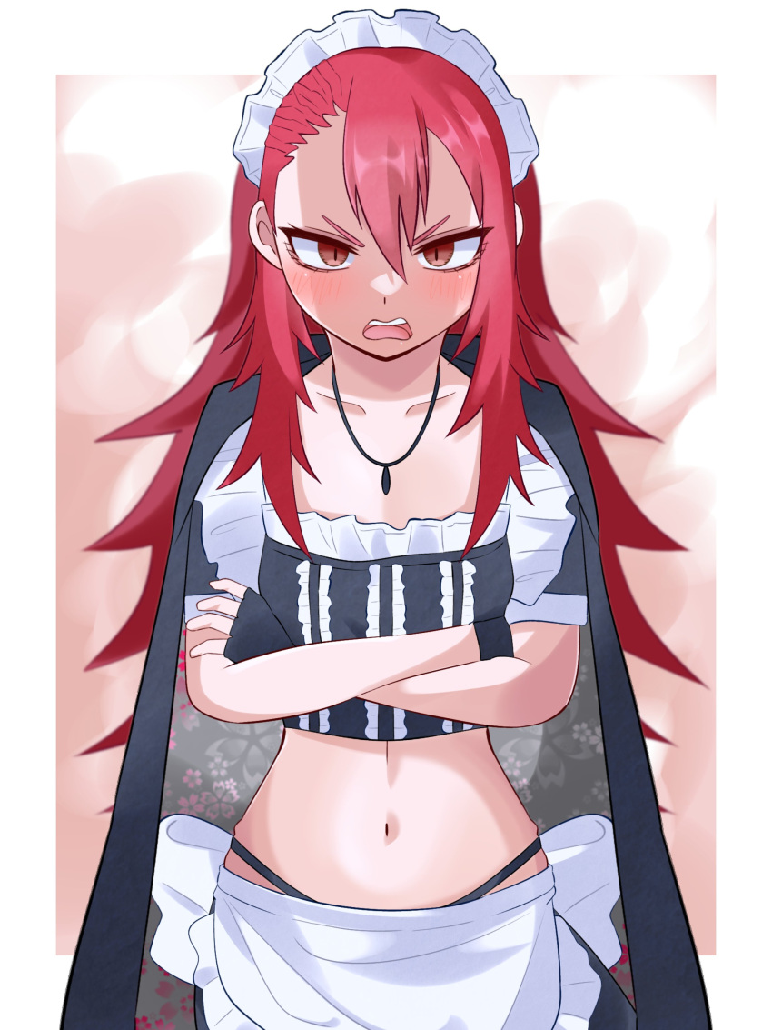 1girl, absurdres, alternate_costume, blush, crossed_arms, highres, jewelry, kimi_no_koto_ga_dai_dai_dai_dai_daisuki_na_100-nin_no_kanojo