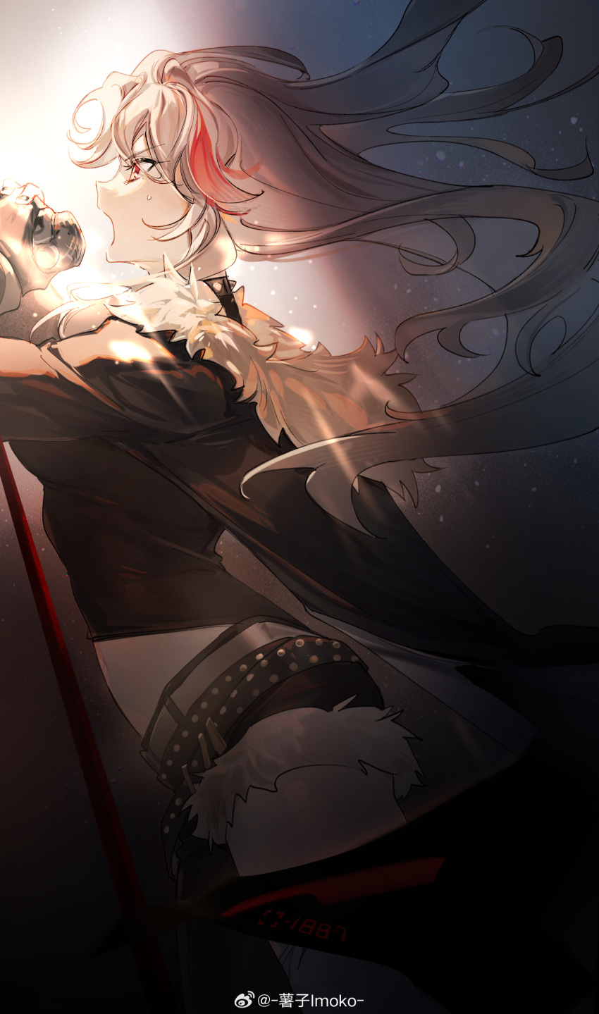 1girl, absurdres, artist_name, asymmetrical_clothes, black_nails, commentary, english_commentary, floating_hair