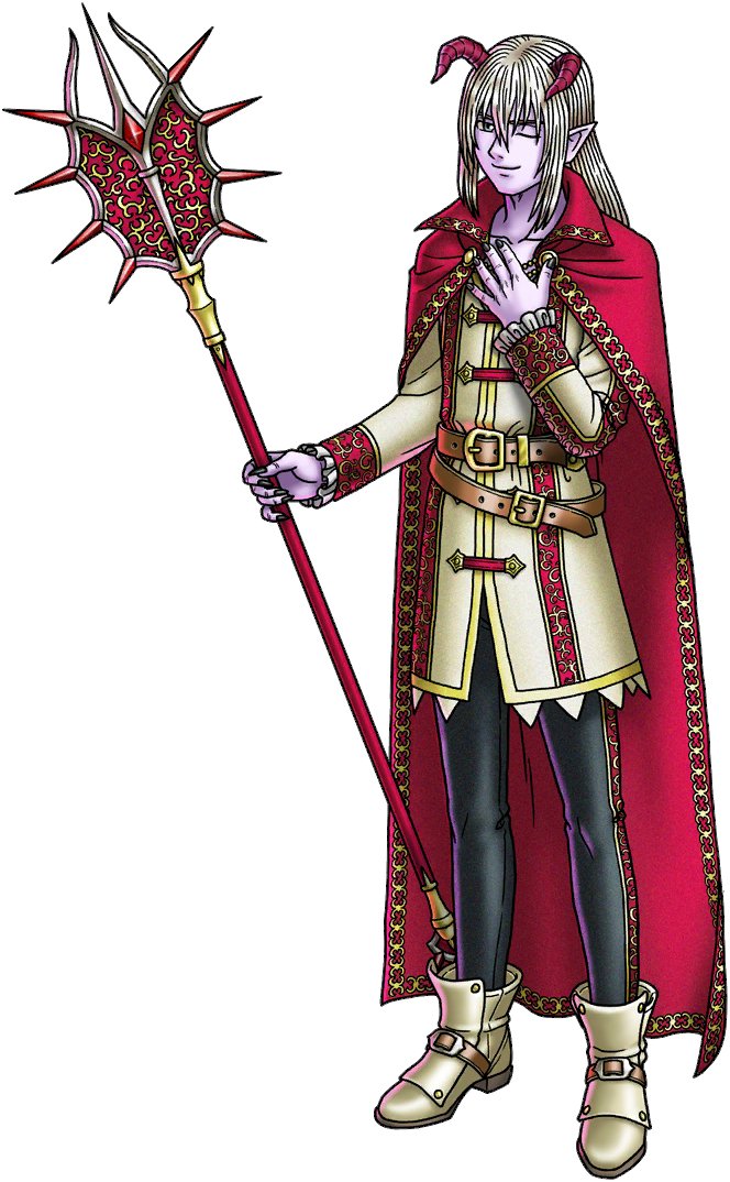 1boy, artist_request, azbar_(dragon_quest), black_nails, blonde_hair, blue_eyes, boots, cape