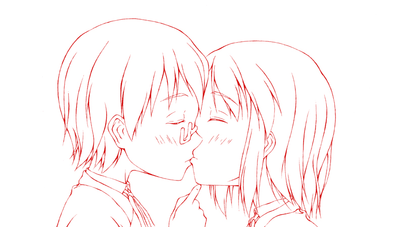 bad_id, blush, closed_eyes, eyes_closed, glasses, hirasawa_yui, k-on!, kiss