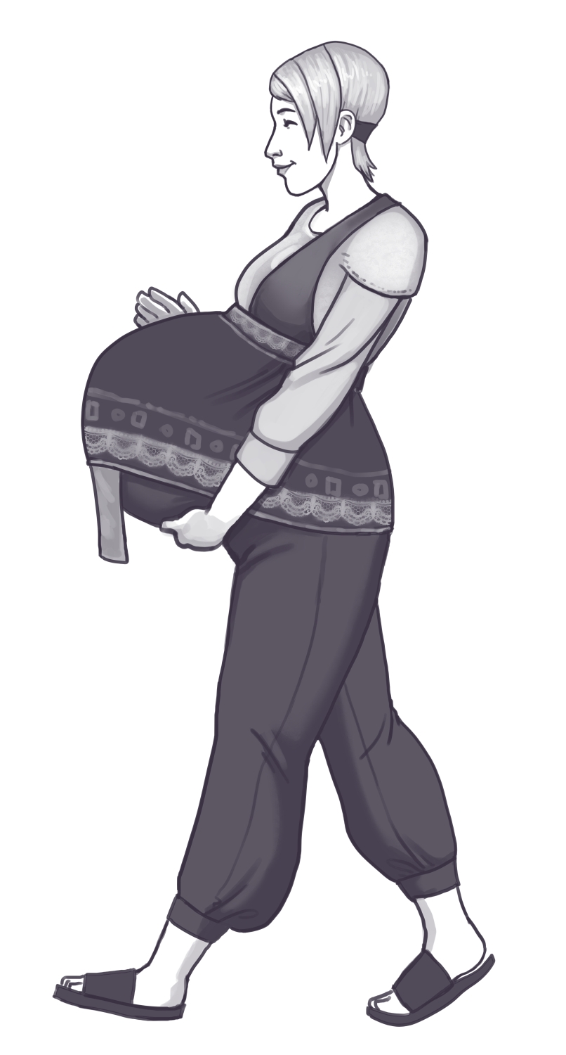 1girl, closed_eyes, commission, commissioner_upload, dress, happy, highres, housewife