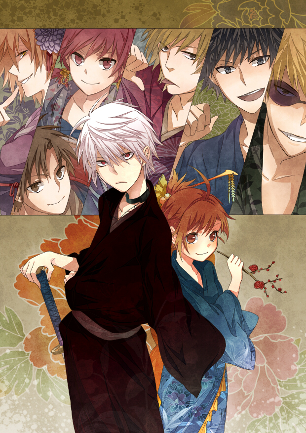 accelerator_family, bad_id, choker, etzali, hamazura_shiage, issa_(sorako45), japanese_clothes, kamijou_touma