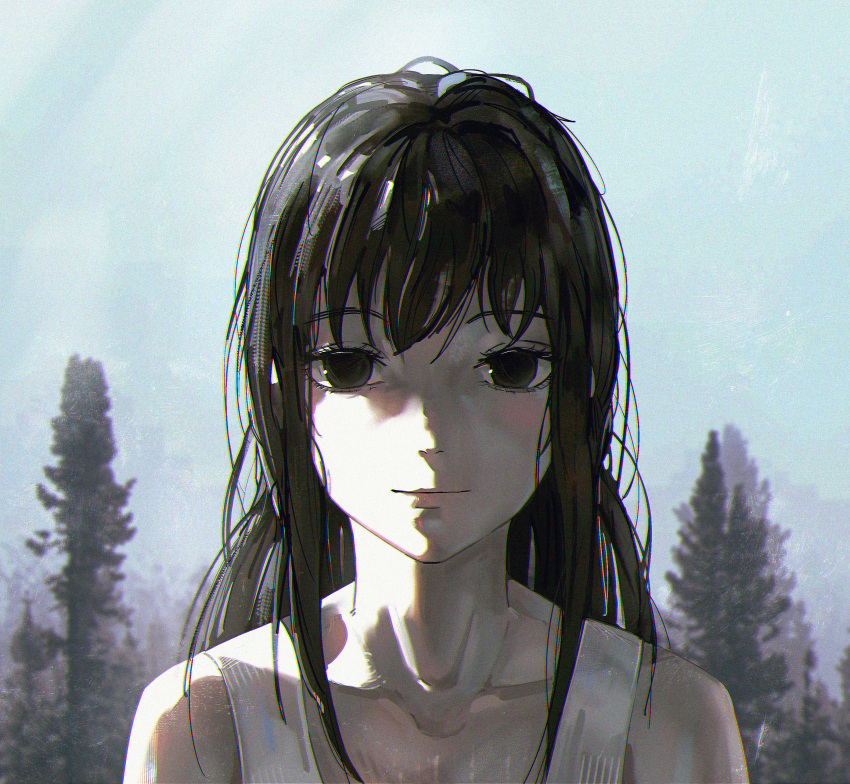 1girl, absurdres, big_chunger, black_eyes, black_hair, chainsaw_man, closed_mouth, highres