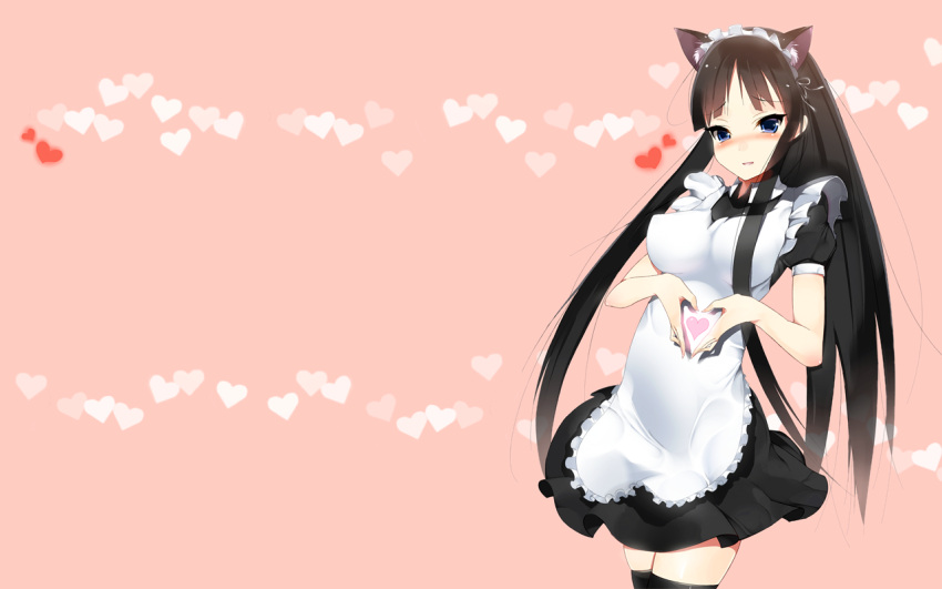 akiyama_mio, animal_ears, black_hair, blue_eyes, blush, catgirl, k-on!, kazyar