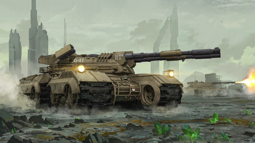 building, cannon, caterpillar_tracks, command_&amp;_conquer, command_&amp;_conquer:_tiberium_wars, crystal, global_defense_initiative, highres