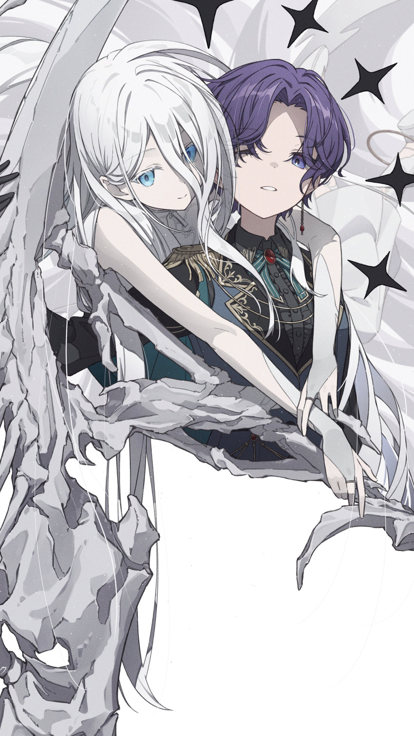 2girls, absurdres, asahina_mafuyu, asunaro_(vxsz5k_mamun), black_gloves, black_shirt, bloom_festival_(project_sekai), blue_eyes