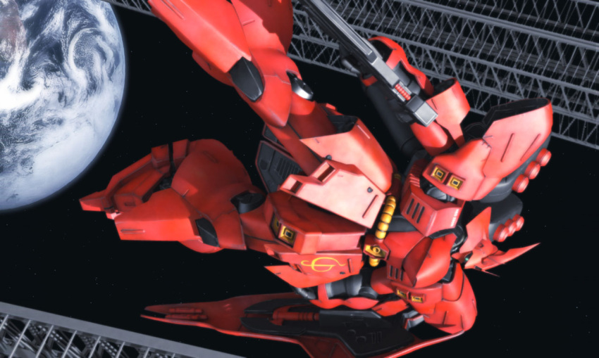 3d, beam_rifle, char's_counterattack, commentary_request, earth_(planet), energy_gun, funnels_(gundam), gundam