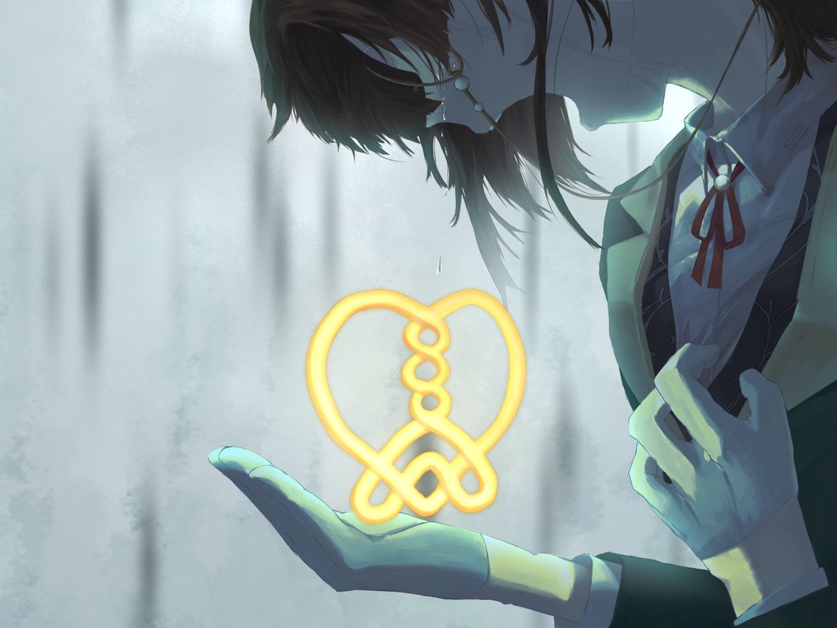 1girl, blurry, blurry_background, brown_hair, collared_shirt, crimmydumsun, crying, eyewear_strap