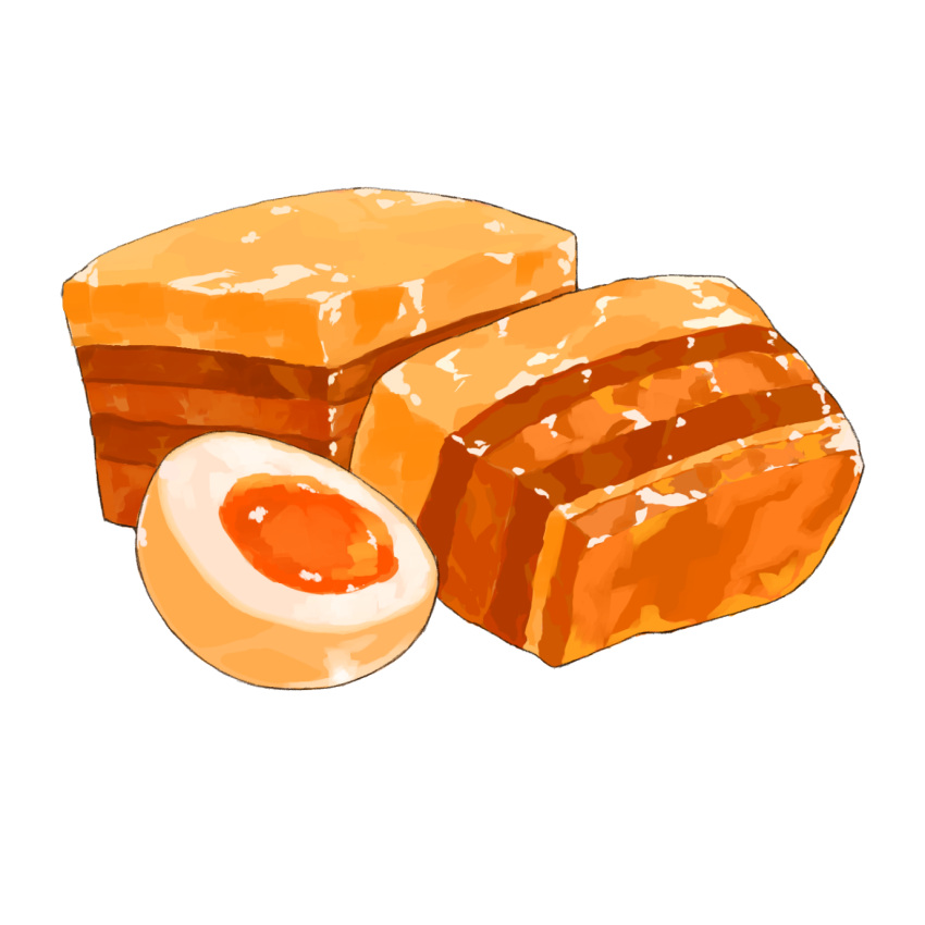 commentary, egg_(food), food, food_focus, highres, kakuni, no_humans, original