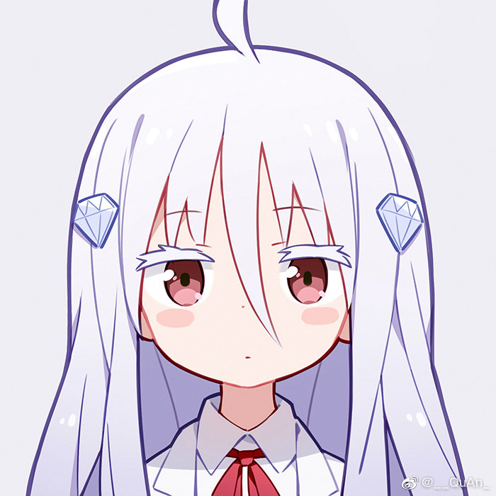 1girl, blush, collar, collared_shirt, commentary_request, diamond_(shape), diamond_hair_ornament, hair_ornament