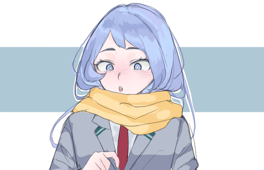 1girl, blue_eyes, blue_hair, boku_no_hero_academia, grey_jacket, hado_nejire, highres, jacket