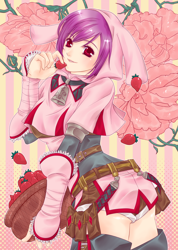 arched_back, bangs, basket, bell, bell_collar, belt, belt_pouch, blush