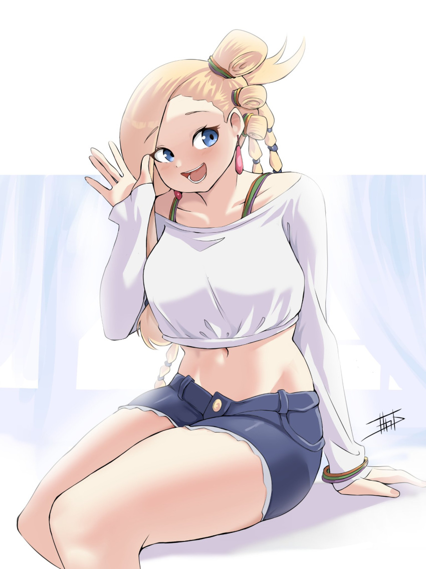 1girl, blonde_hair, blue_eyes, earrings, highres, jewelry, long_hair, medium_o'connell