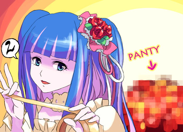 blue_eyes, censored, choker, cosplay, flower, frills, furudo_erika, furudo_erika_(cosplay)