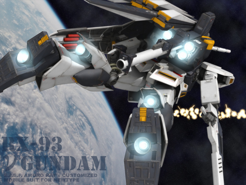 3d, battle, bazooka_(gundam), beam_rifle, char's_counterattack, character_name, commentary_request, earth_(planet)