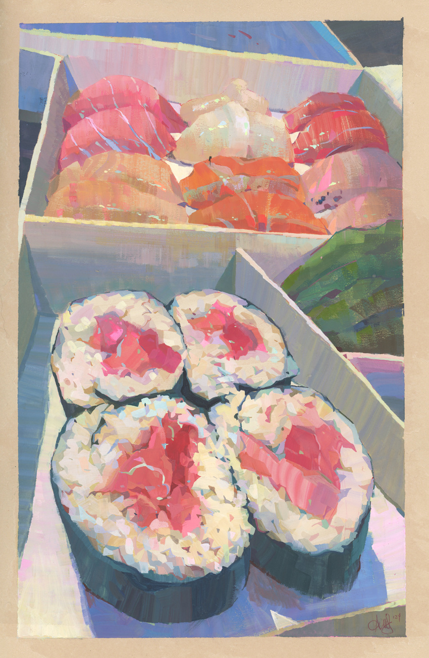 angelasungart, fish_(food), food, food_focus, highres, no_humans, original, rice