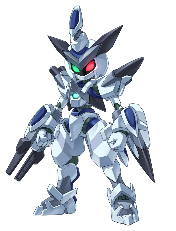 1boy, arm_blade, arm_cannon, armor, commentary_request, cross_messiah, full_body, green_eyes