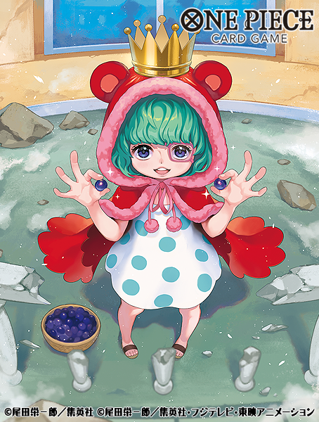 1girl, blue_eyes, blunt_bangs, cape, commentary_request, copyright_name, crown, dress