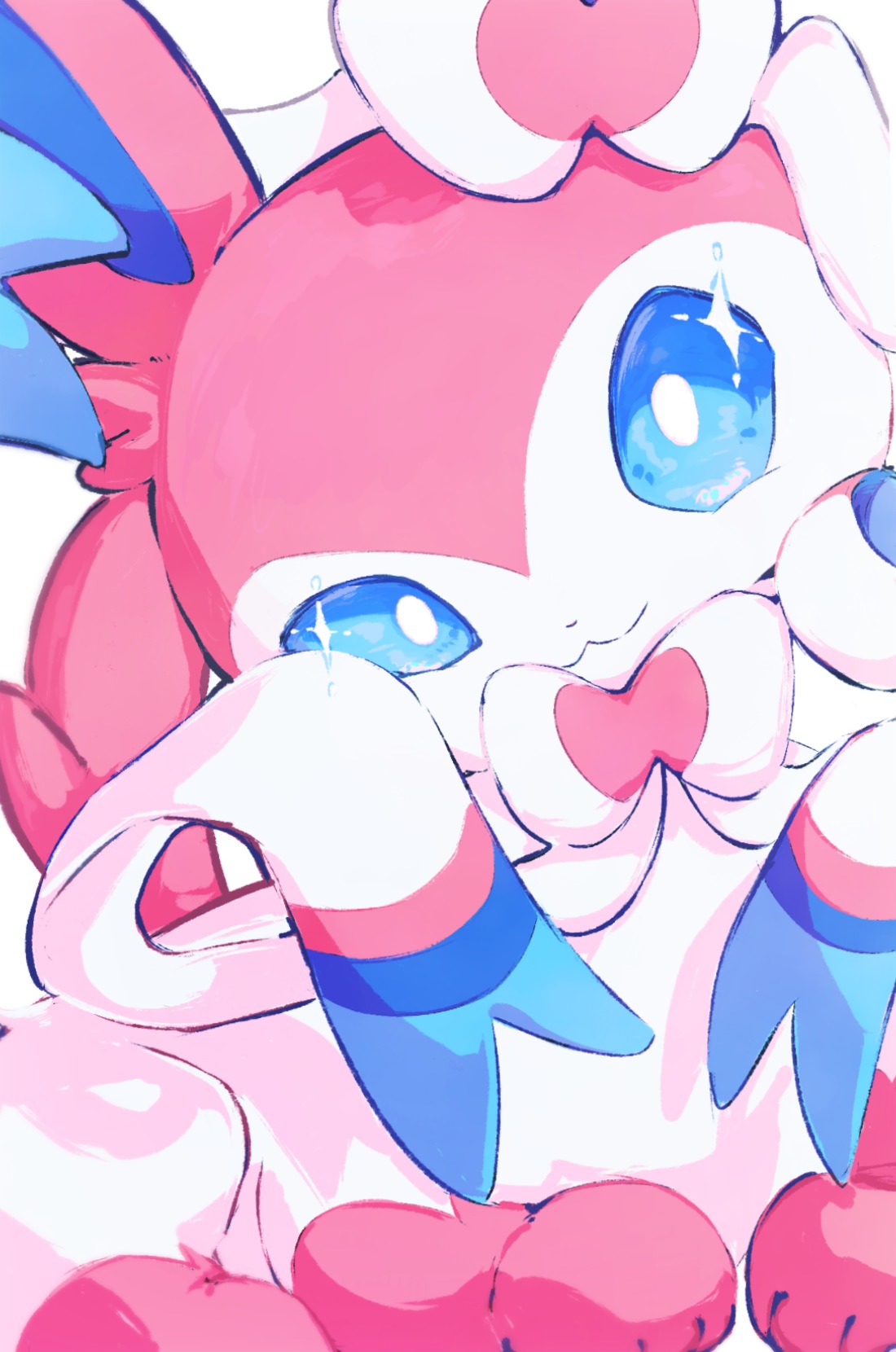 animal_focus, blue_eyes, bow, closed_mouth, commentary, highres, looking_at_viewer, my_(my_6633)