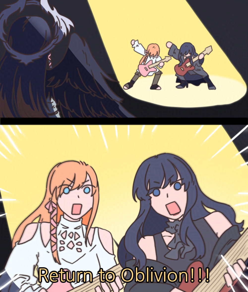 3girls, black_dress, black_hair, dress, feathered_wings, ff14monday, final_fantasy, final_fantasy_xiv