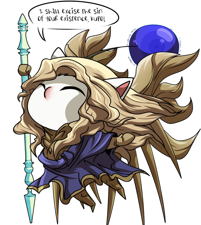 1other, blonde_hair, cosplay, english_text, final_fantasy, final_fantasy_xiv, full_body, highres