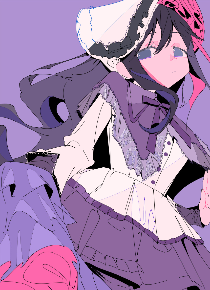 1girl, absurdres, akemi_homura, akemi_homura_(magical_girl), alternate_costume, black_hair, closed_mouth, dress