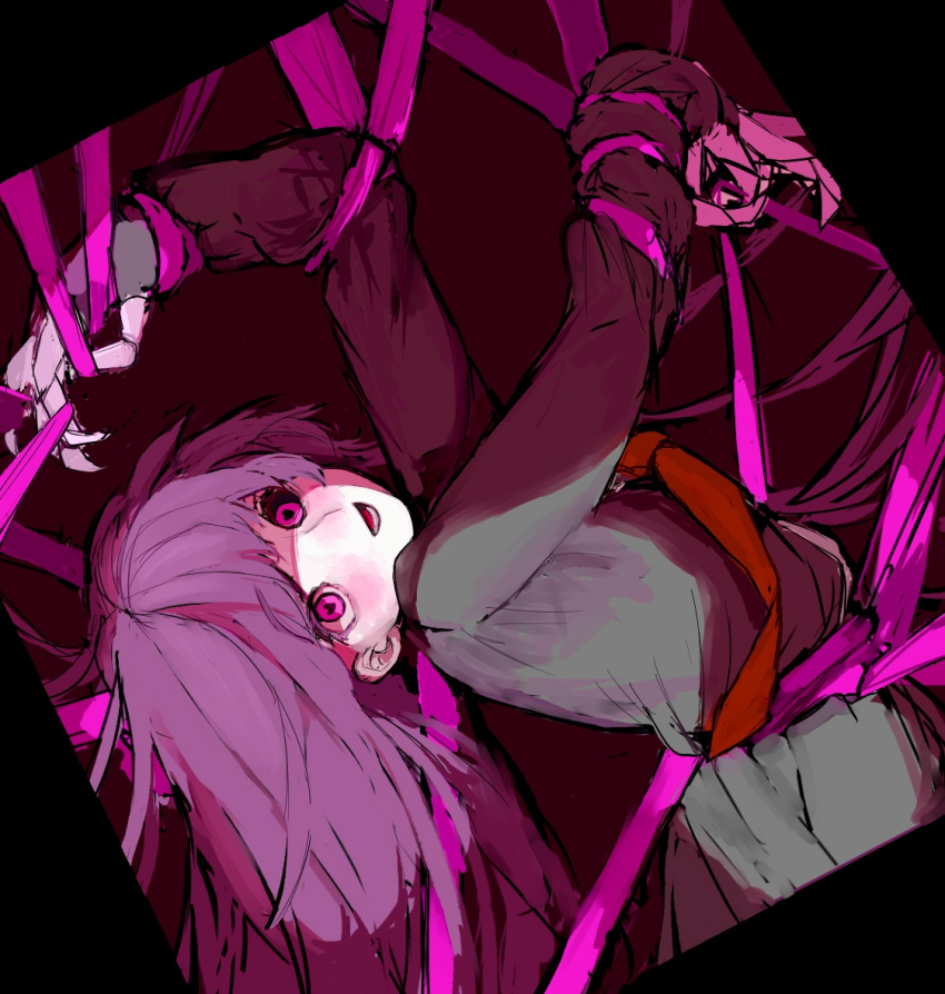 1boy, black_hair, claws, cowboy_shot, dutch_angle, e.g.o_(project_moon), heterochromia, hong_lu_(project_moon)