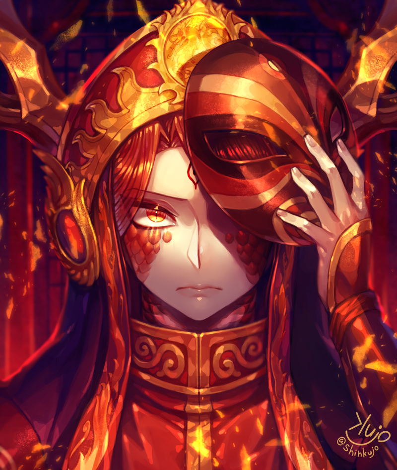 1boy, androgynous, chinese_clothes, chinese_opera, closed_mouth, clothing_request, commentary_request, dragon_boy